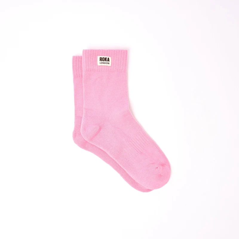 ROKA Wimbledon Bio-Baumwollsocken | Rosa Nelke