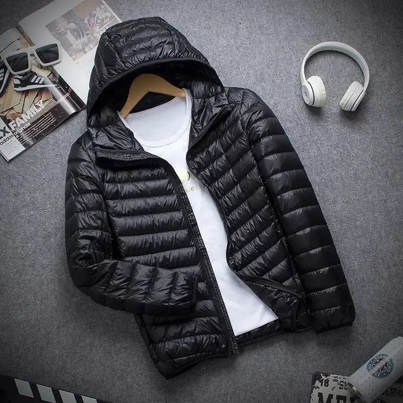 Leichte Herren-Steppjacke mit Kapuze und Reißverschluss - Tidus