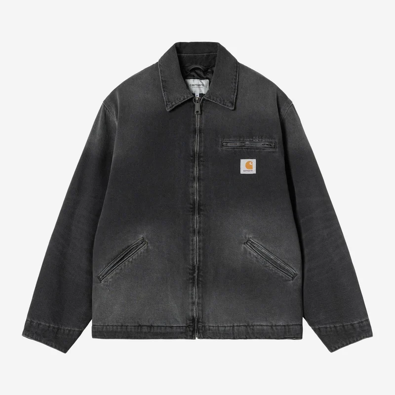 Carhartt WIP Herren OG Detroit Grind Wash Jacke | Schwarz