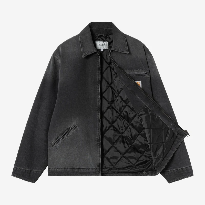 Carhartt WIP Herren OG Detroit Grind Wash Jacke | Schwarz