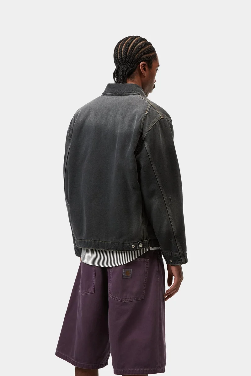 Carhartt WIP Herren OG Detroit Grind Wash Jacke | Schwarz