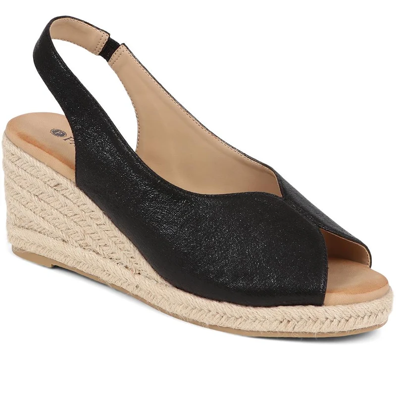 Slip-On Espadrilles - HUANG39005 / 324 902 - Black