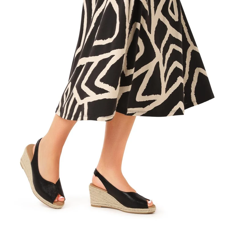 Slip-On Espadrilles - HUANG39005 / 324 902 - Black