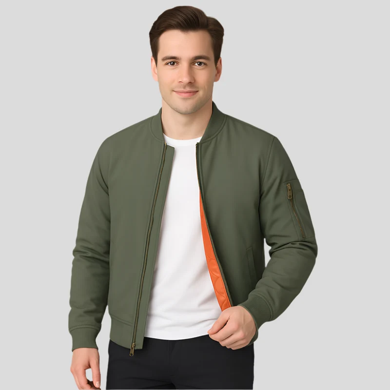 Herren-Bomberjacke mit Innenfutter - Julian