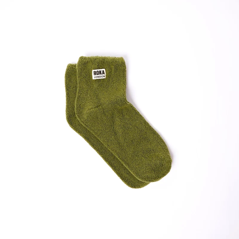 ROKA Watford Bio-Baumwoll-Crop-Socken | Avocado
