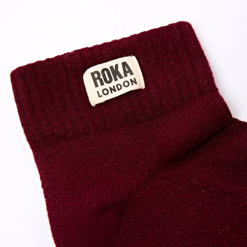 ROKA Wembley Bio-Baumwoll-Crop-Socken | Pflaume