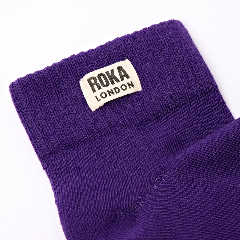 ROKA Wembley Bio-Baumwoll-Crop-Socken | Lila