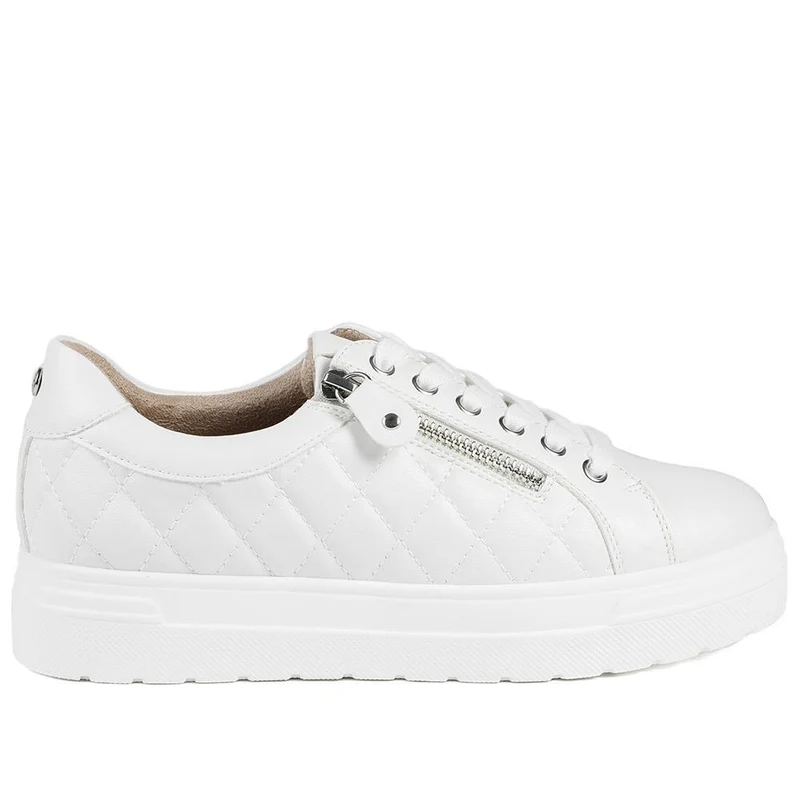 Bellissimo Wide Fit Zipped Trainers - BELWBINS43019 / 328 918 - White