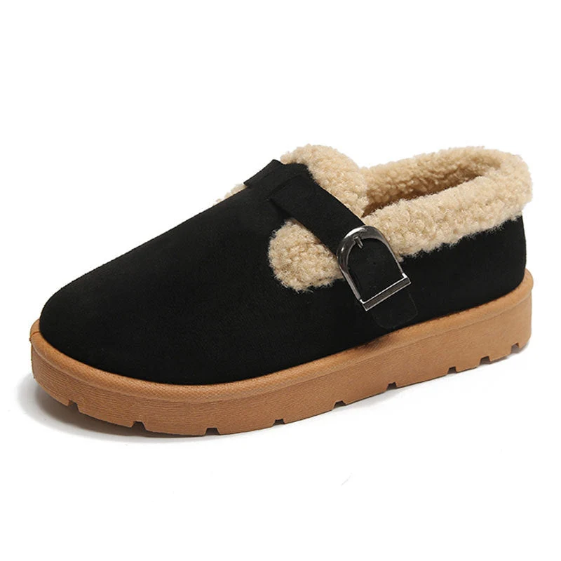 Damen-Winterclogs aus Wildleder mit verstellbarer Schnalle - Linnea