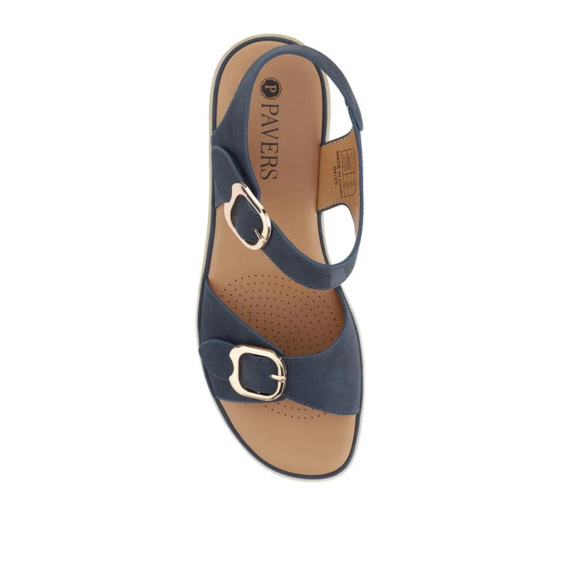 Adjustable Fit Cushioned Sandals - BAIZH41066 / 327 980 - Navy