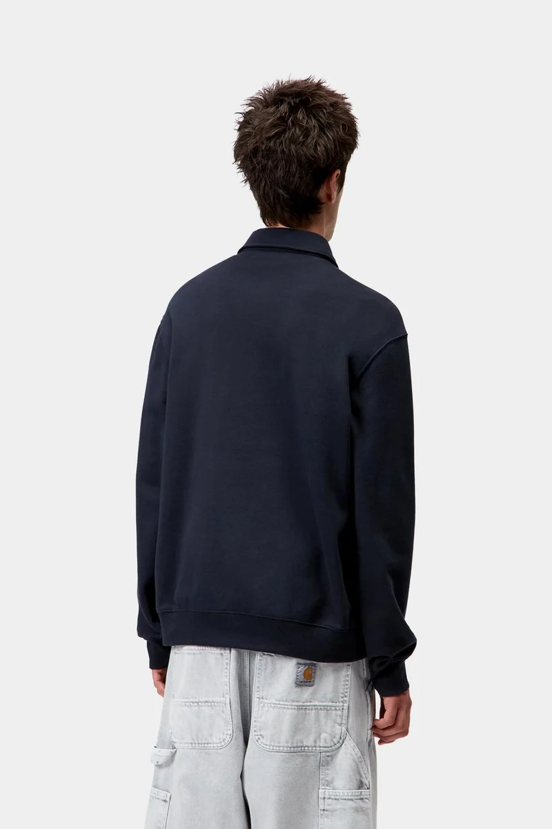 Carhartt WIP Herren Polo-Sweatshirt | Tiefe Nacht