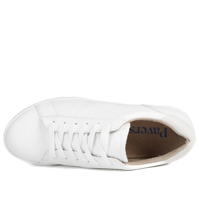 Casual Lace Up Platform Trainers - WBINS43017 / 329 059 - White