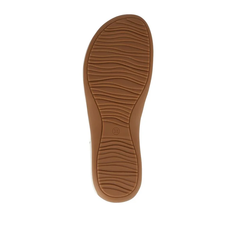 Elasticated Toe Post Sandals - BAIZH41046 / 327 216 - White