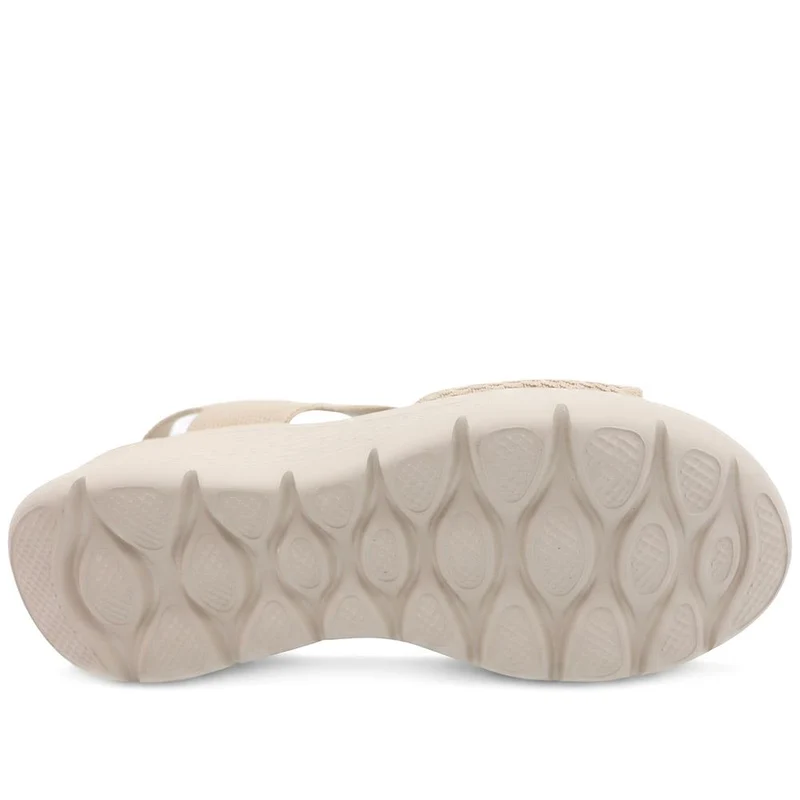 Wedge Heel Elasticated Fit Sandals - BAIZH43009 / 329 251 - Beige