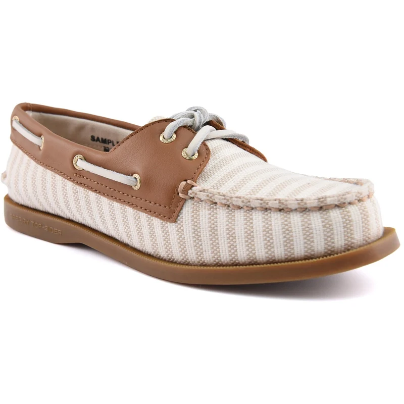 Sperry Authentischer Damen-Bootsschuh mit 2 Ösen | Weiß Natur