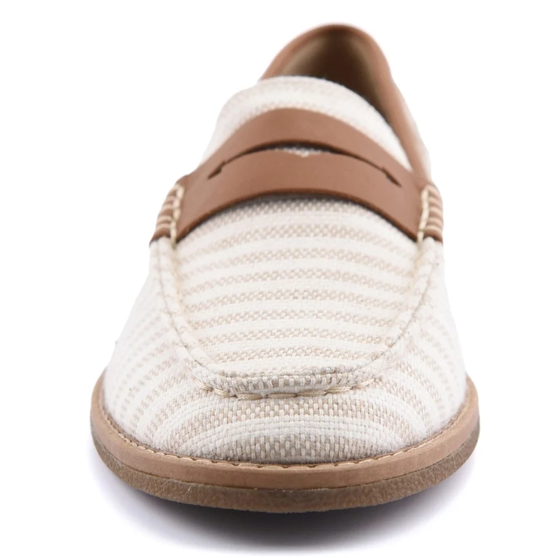 Sperry Damen-Mokassin Port | Weiß Braun