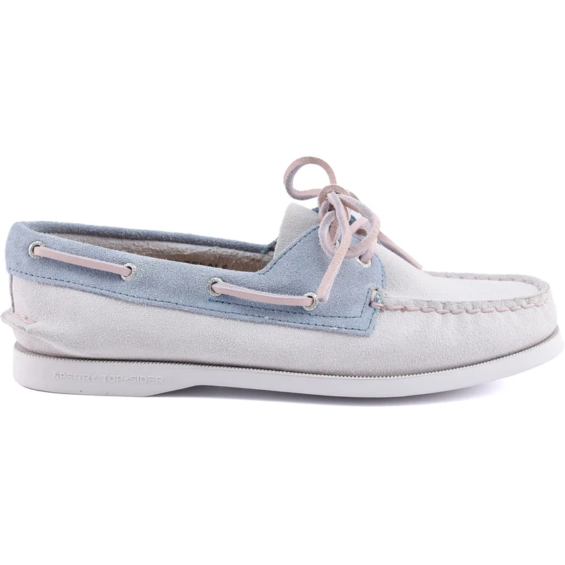 Sperry Authentischer Damen-Bootsschuh mit 2 Ösen | Weiß Blau