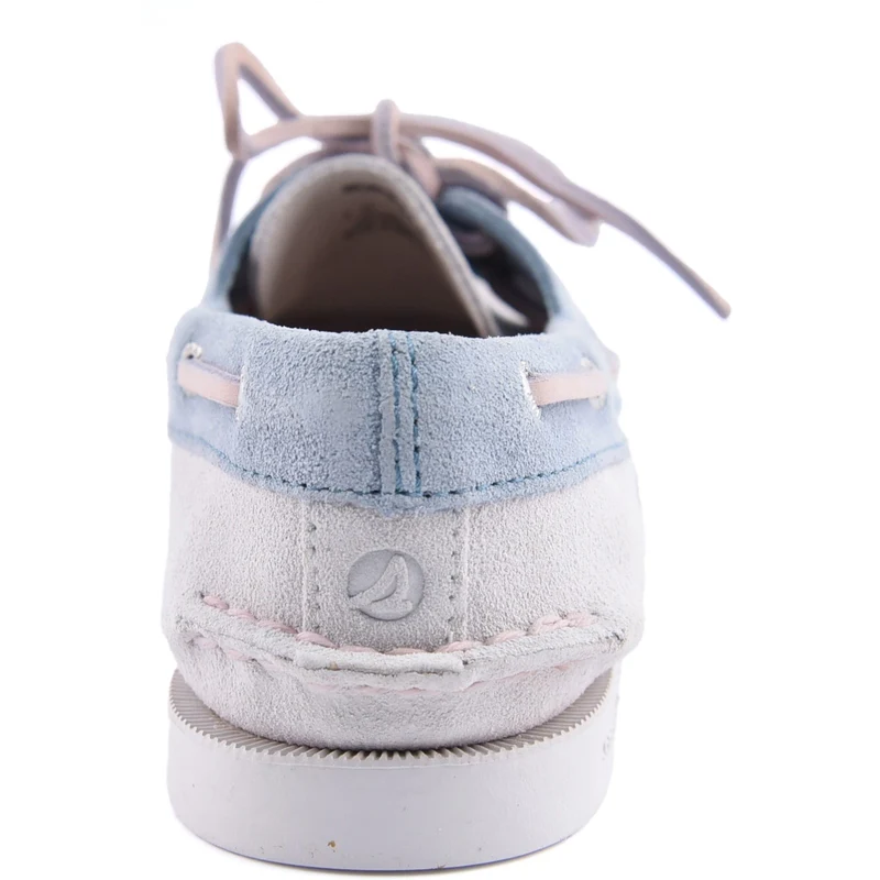 Sperry Authentischer Damen-Bootsschuh mit 2 Ösen | Weiß Blau
