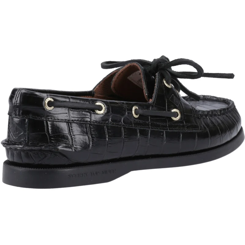 Sperry Authentischer Damen-Bootsschuh mit 2 Ösen | Schwarz