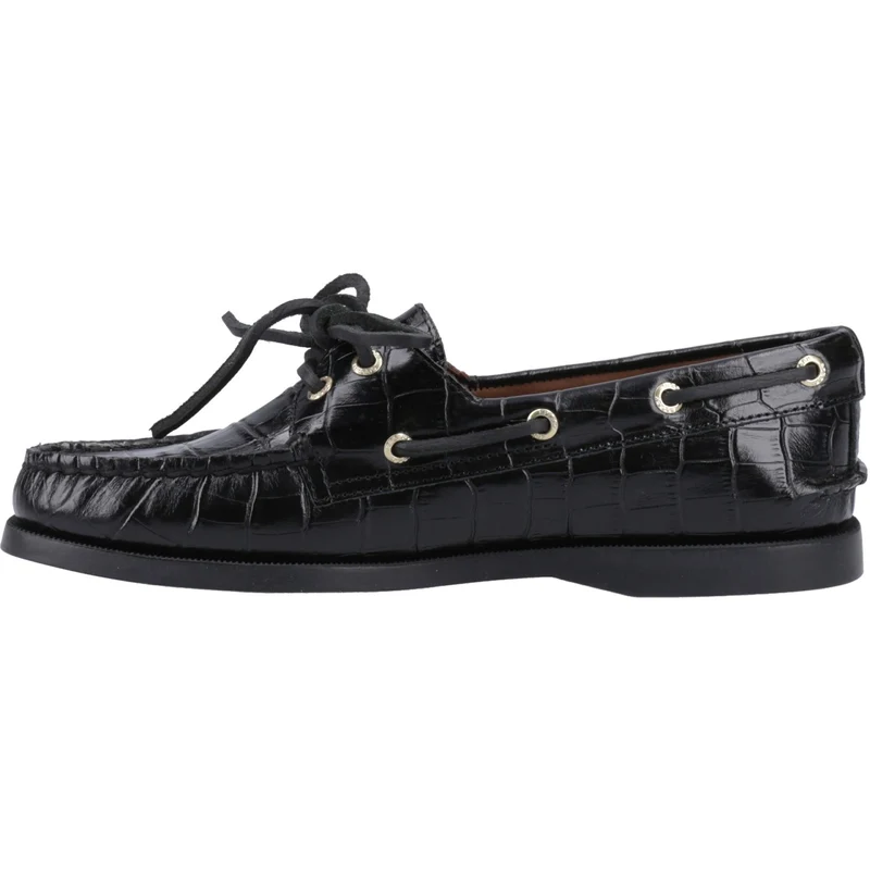 Sperry Authentischer Damen-Bootsschuh mit 2 Ösen | Schwarz