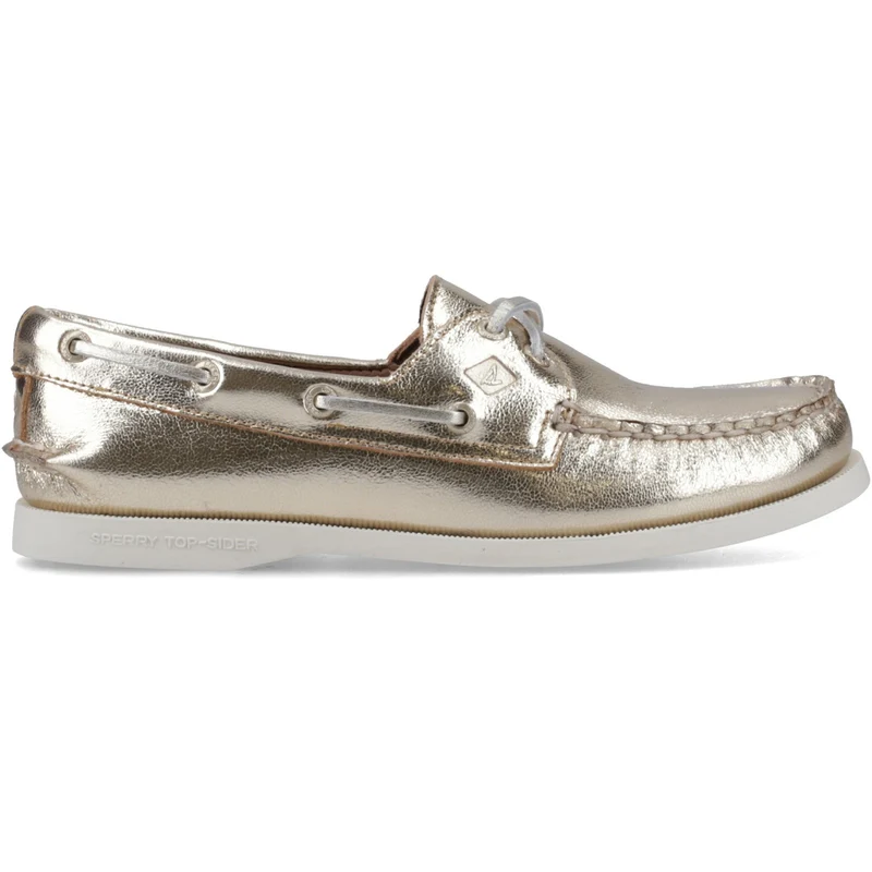 Sperry Authentischer originaler Damen-Bootsschuh mit 2 Ösen | Gold