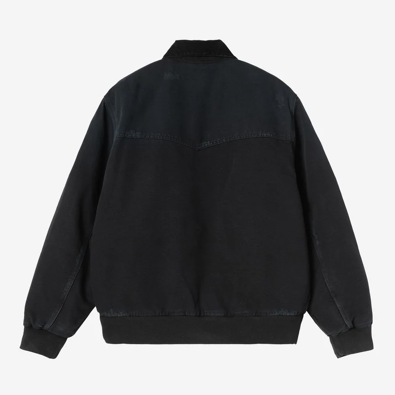 Carhartt WIP Herren OG Santa Fe Jacke | Black Grind Wash