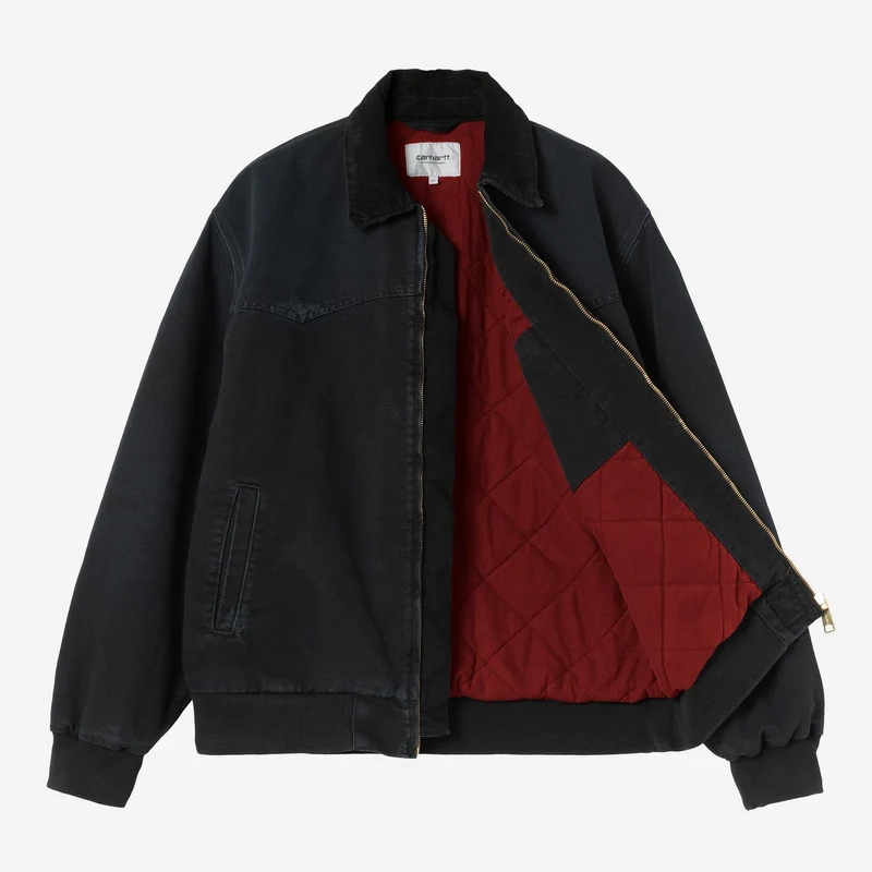 Carhartt WIP Herren OG Santa Fe Jacke | Black Grind Wash