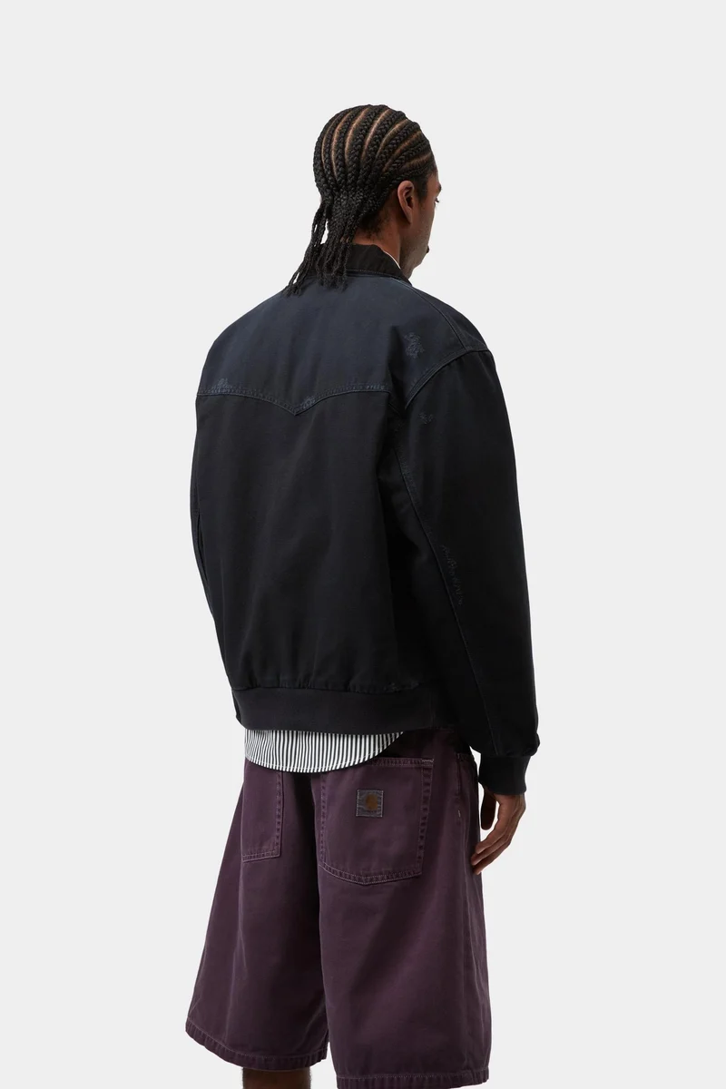 Carhartt WIP Herren OG Santa Fe Jacke | Black Grind Wash