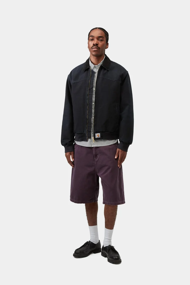 Carhartt WIP Herren OG Santa Fe Jacke | Black Grind Wash
