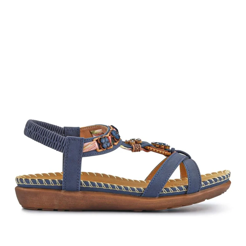 Lightweight Wedge Heel Mules - BAIZH41006 / 327 081 - Navy