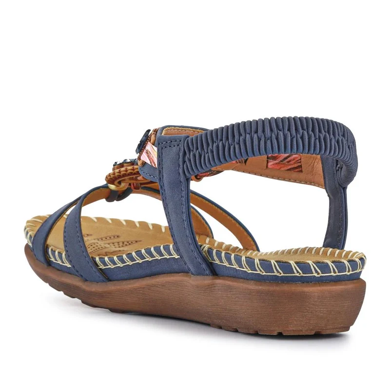 Lightweight Wedge Heel Mules - BAIZH41006 / 327 081 - Navy