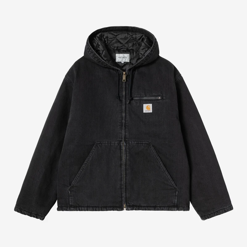 Carhartt WIP Cleveland Herrenjacke | Schwarz Stone Washed