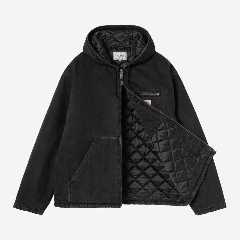 Carhartt WIP Cleveland Herrenjacke | Schwarz Stone Washed
