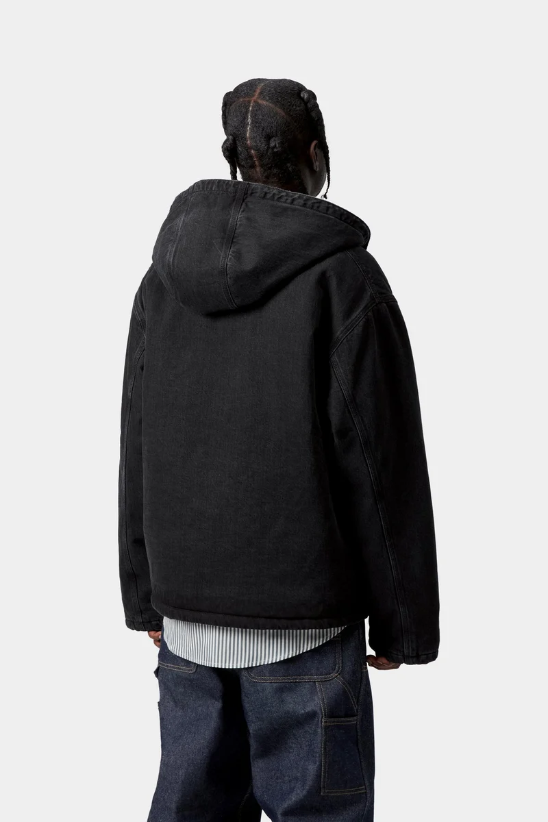 Carhartt WIP Cleveland Herrenjacke | Schwarz Stone Washed