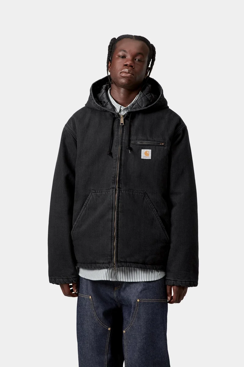Carhartt WIP Cleveland Herrenjacke | Schwarz Stone Washed