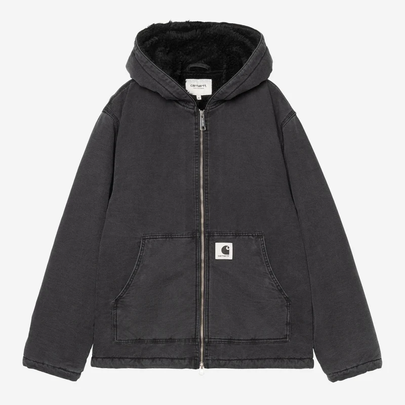 Carhartt WIP Damen-Kapuzenjacke „Mitch“ | Schwarzer Canvas