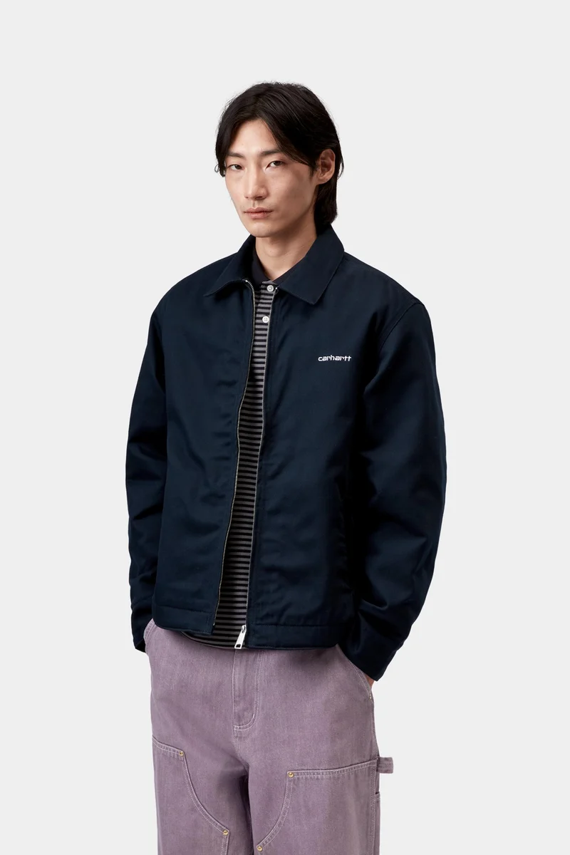 Carhartt WIP Module Script Herrenjacke | Dunkelblau/Weiß
