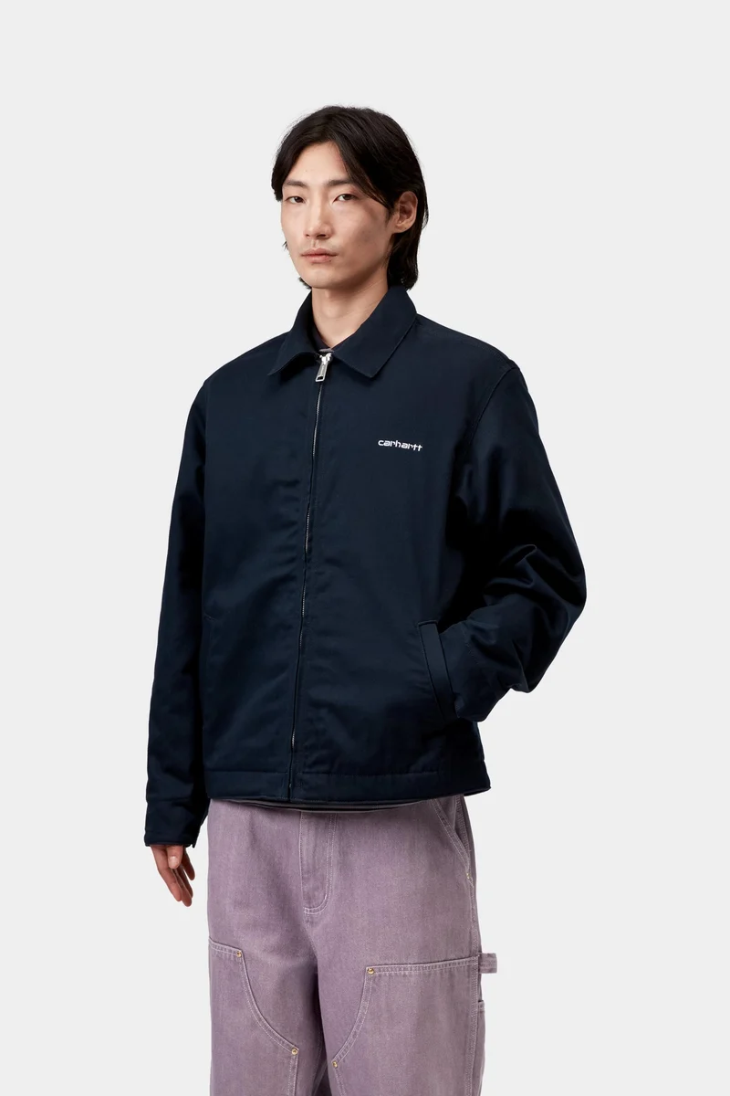 Carhartt WIP Module Script Herrenjacke | Dunkelblau/Weiß