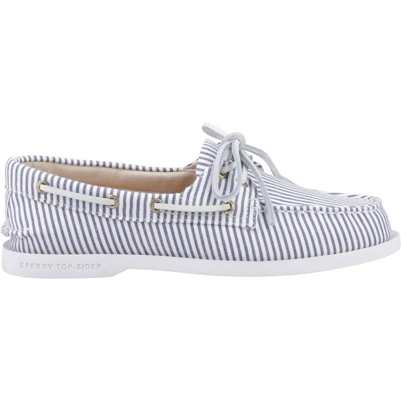 Sperry Authentischer Damen-Bootsschuh mit 2 Ösen | Marineblau/Weiß