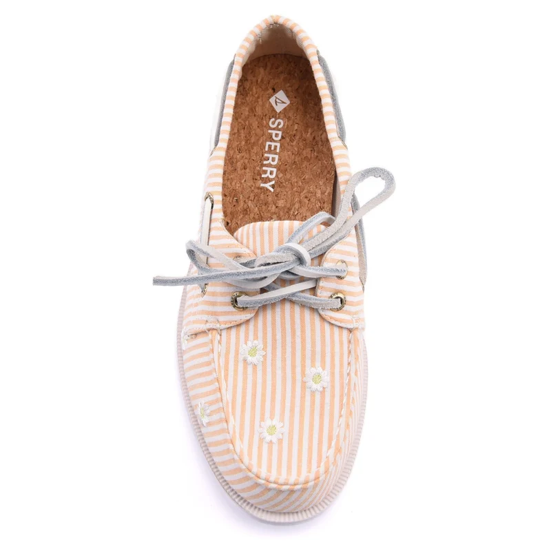 Sperry Authentischer Damen-Bootsschuh mit 2 Ösen | Seersucker
