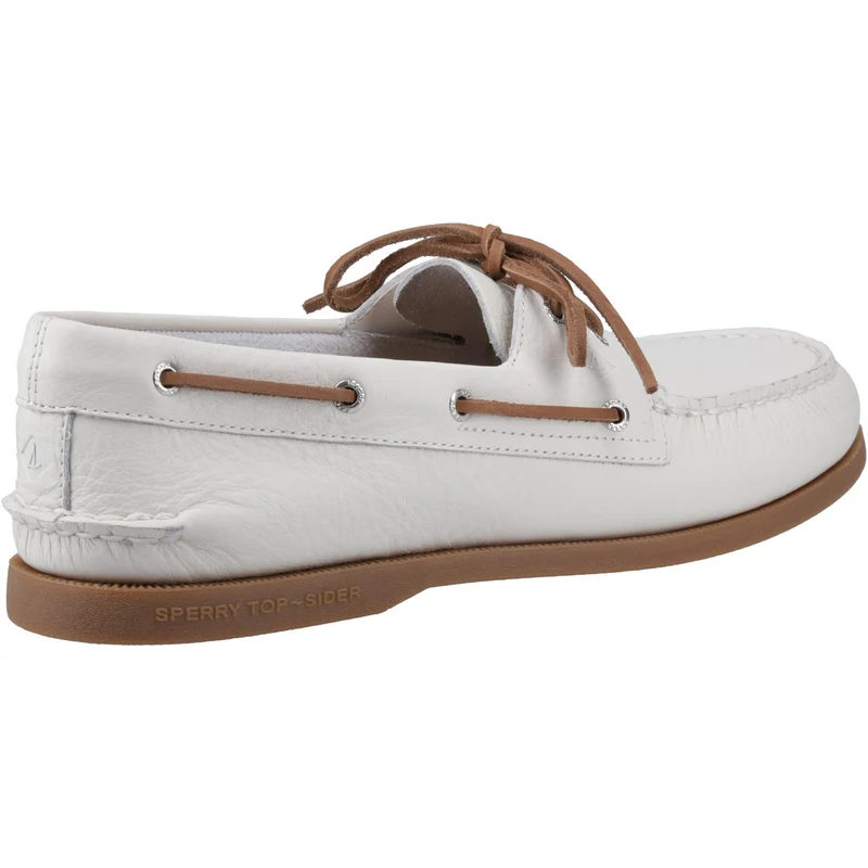 Sperry Authentische Herren-Bootsschuhe mit zwei Ösen | Weiß