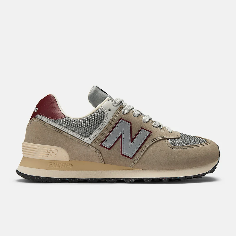 New Balance 574 Herren-Sneaker | Arid Stone / Monarch Burgundy