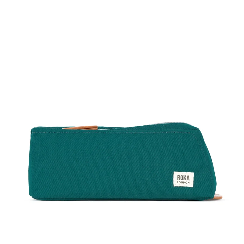 ROKA Kleiner Beutel aus recyceltem Canvas, Pimlico Teal