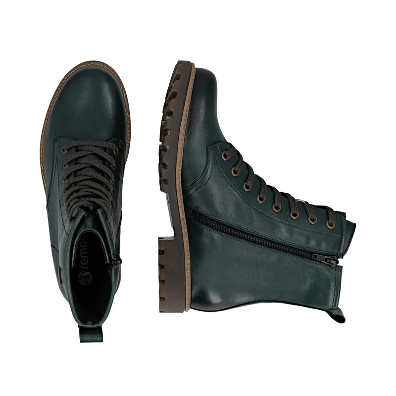 Remonte Damen-Ankle-Boots aus Leder | Grün