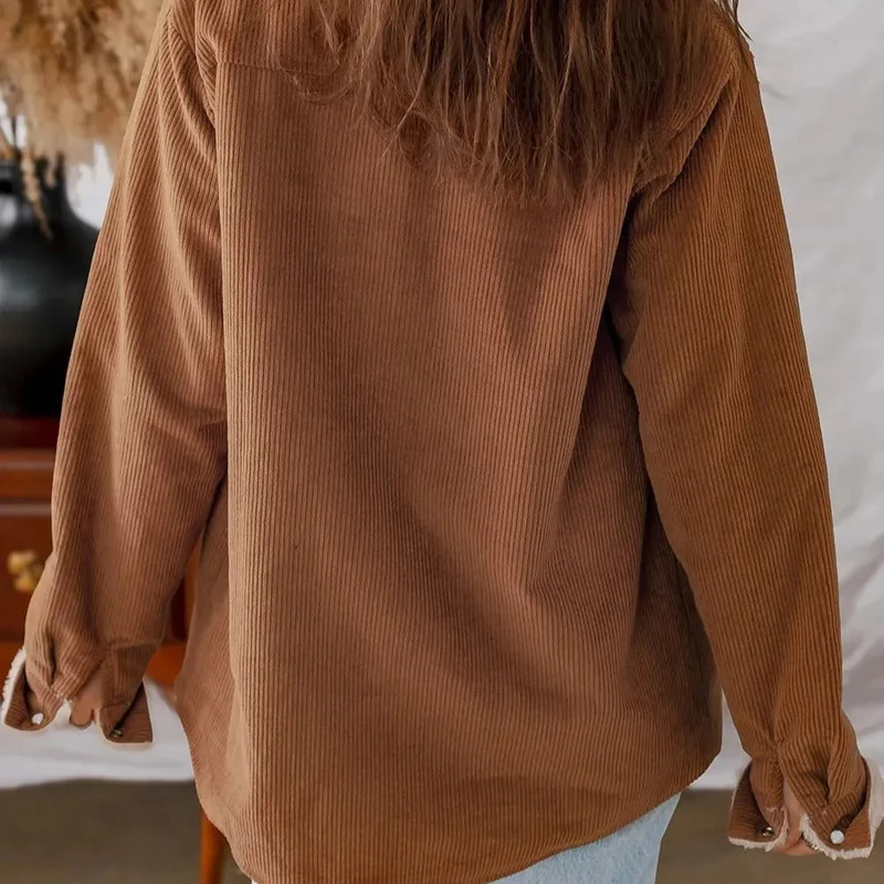 Gefütterte Damen-Cordjacke - Liora