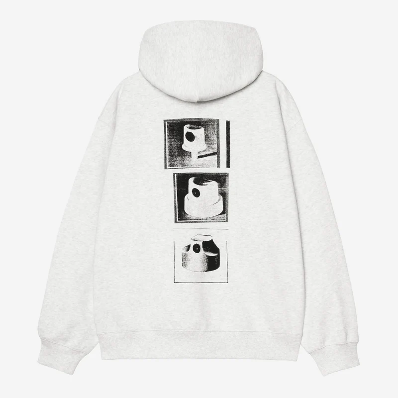 Carhartt WIP Herren-Kapuzenpullover mit Kappe | Aschgrau meliert