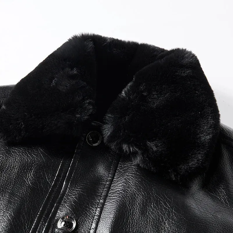 Vegane Lederjacke mit Kragen - Liam