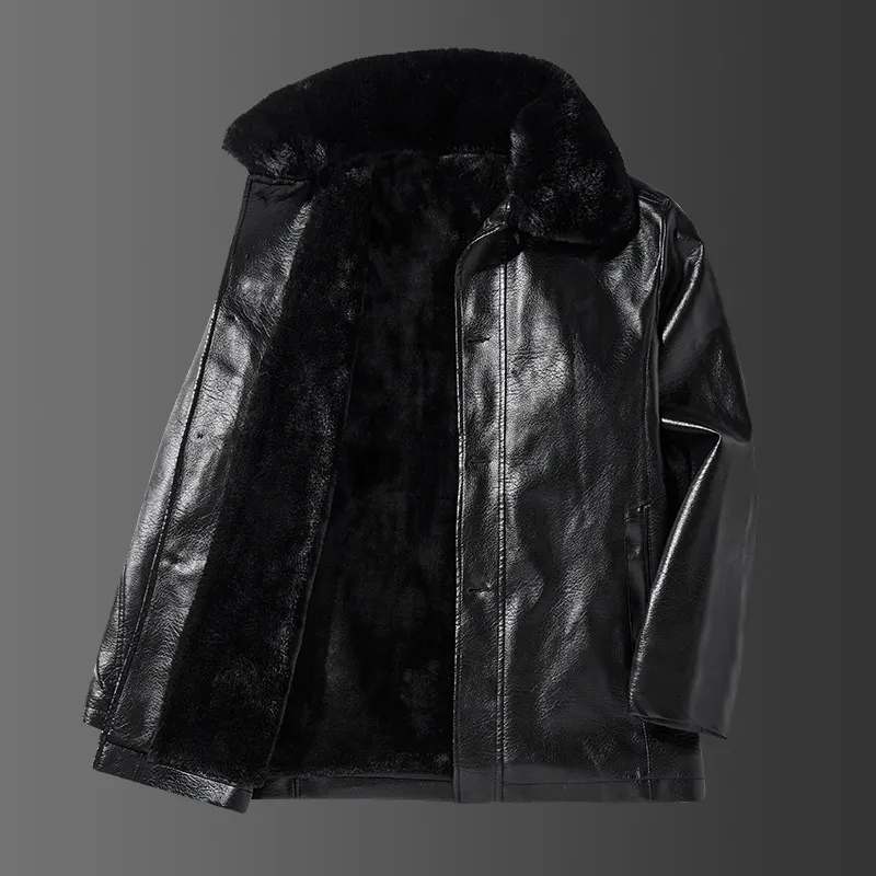 Vegane Lederjacke mit Kragen - Liam