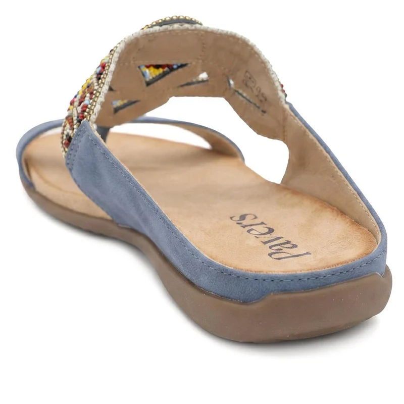 Beaded Lightweight Mule Sandals - BAIZH43012 / 329 166 - Blue