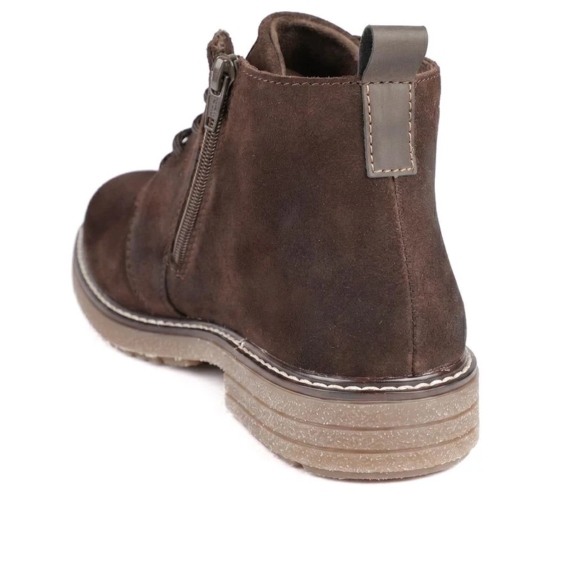 Rieker Wide Fit Suede Leather Boots - RKR43047 / 330 223 - Brown